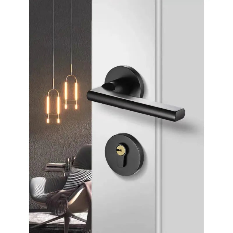 Aluminium split magnetic door lock handle for timber doors with multiple specification options