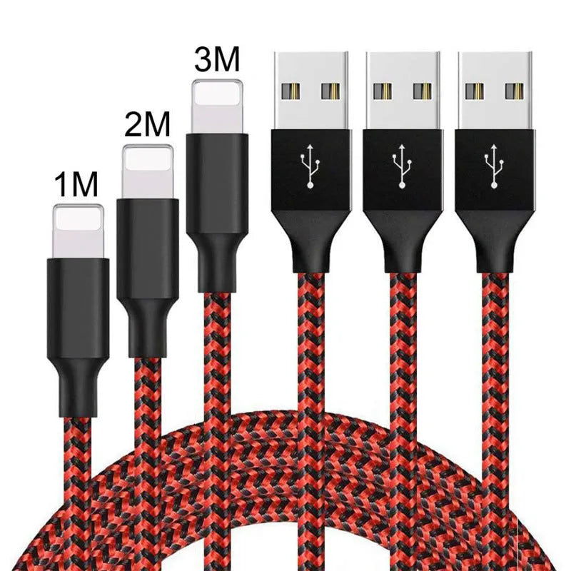 Braided fast charging data cable with Micro USB connector for Android phones in various colours and lengths.