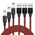 Braided fast charging data cable with Micro USB connector for Android phones in various colours and lengths.