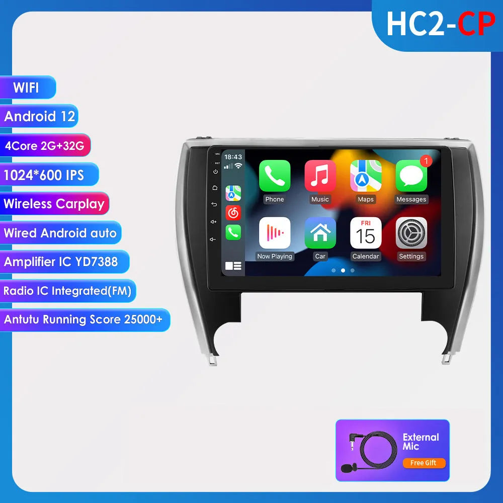 10 inch Toyota Camry 2015 vehicle-mounted MP5 navigator with carplay compatibility