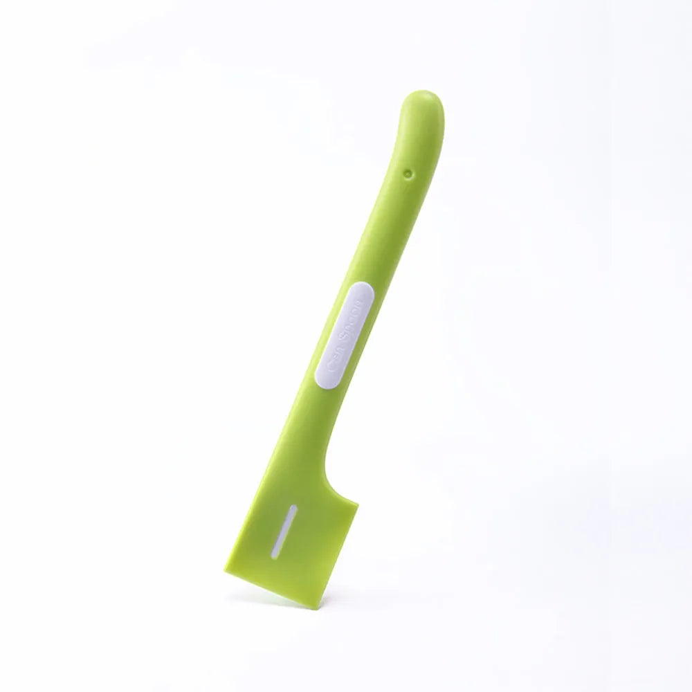 TPR pet canned food spoon with long handle in green, pink, or purple colour options
