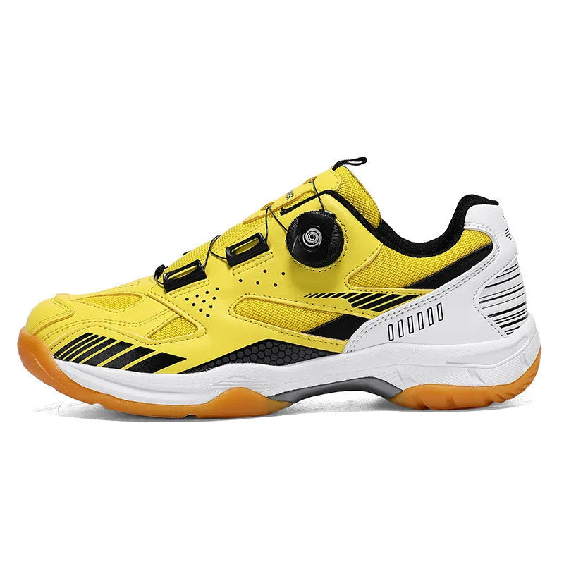Fashion Personality flat-heel casual sneakers in yellow, shown on a white background.
