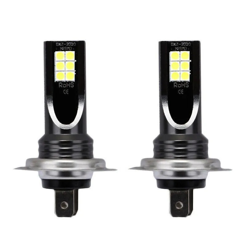 H7 110W LED fog light bulb with 12 SMD 3030 LEDs for car headlight replacement
