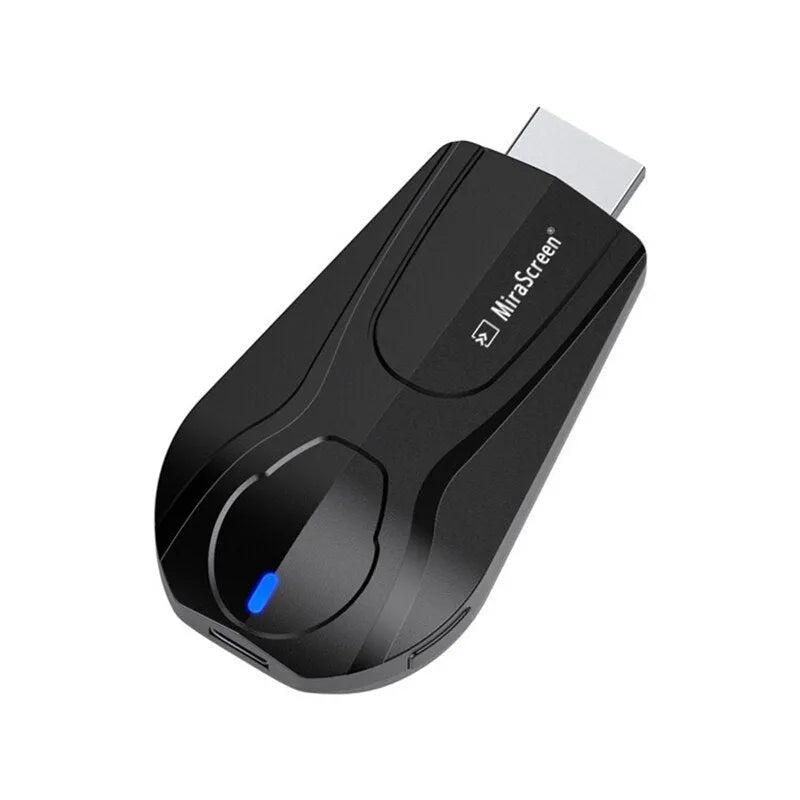 Black wireless screen player for smartphone HDMI mirroring and casting