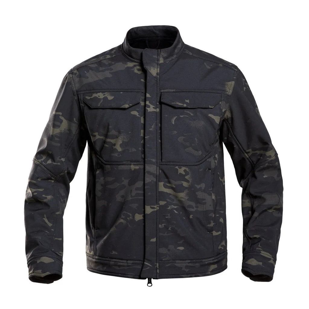 Bone Frog black soft shell tactical jacket for outdoor mountaineering and camping activities