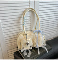 Soft PU leather women's shoulder bag with horizontal square design and cross-body straps