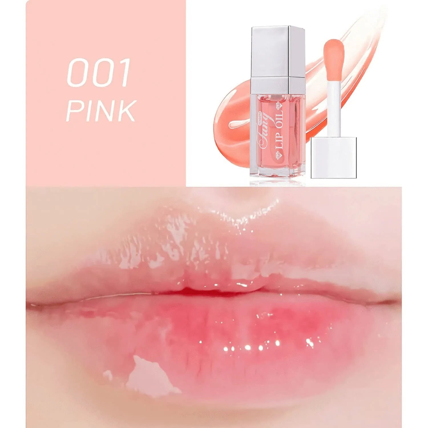 Five tubes of bright lip gloss mint lipstick in shades 001, 006, 007, 012, and 015.