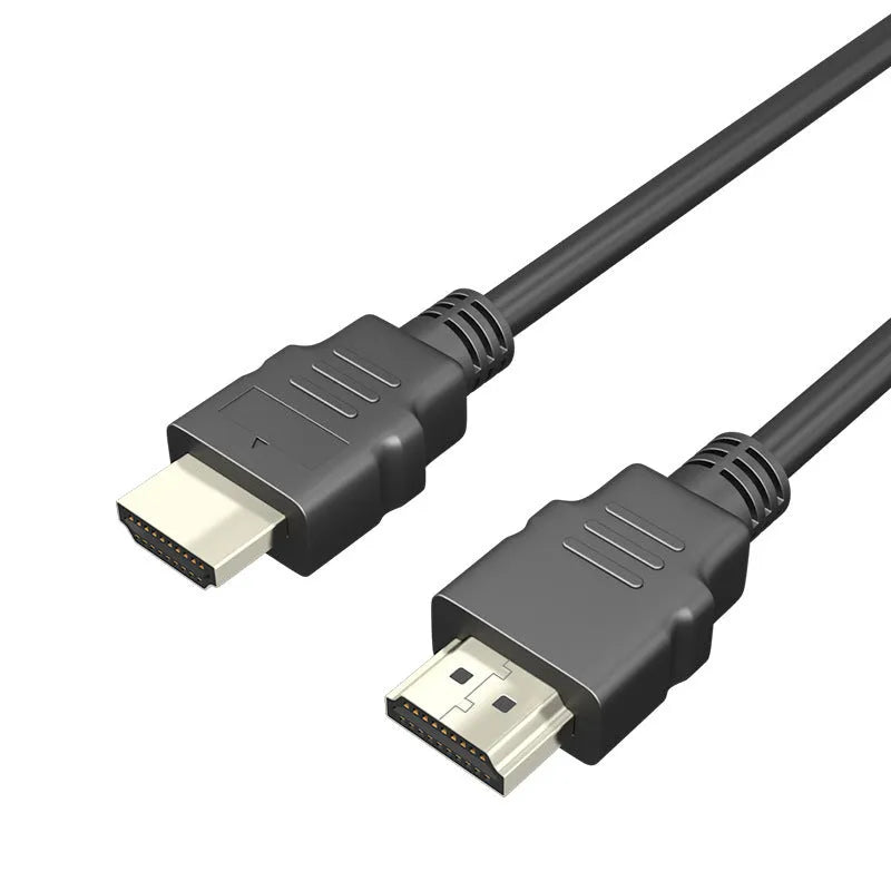 Black HDMI cable with nickel-plated connectors in various lengths for set-top boxes
