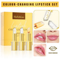 Gold packaged anti-smudge colour-changing lipstick tube with 3.5g gilding warm lip gloss