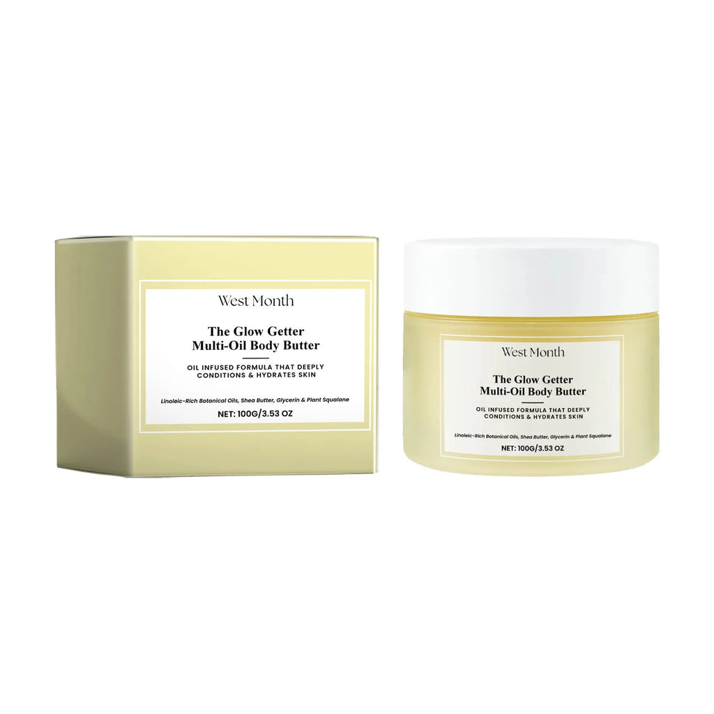 Nourishing and firming body care kit with skin massage oil and moisturising cream