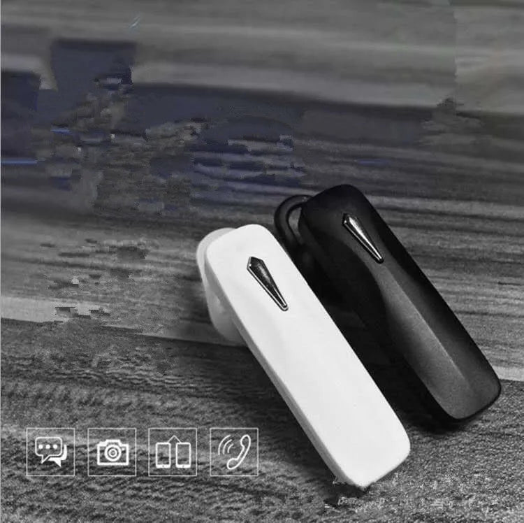 M163 car Bluetooth headset unit in black or white colour with control buttons