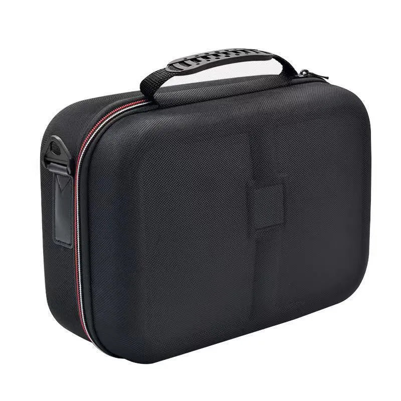 Black EVA hard-shell storage bag for game console accessories with organisational compartments