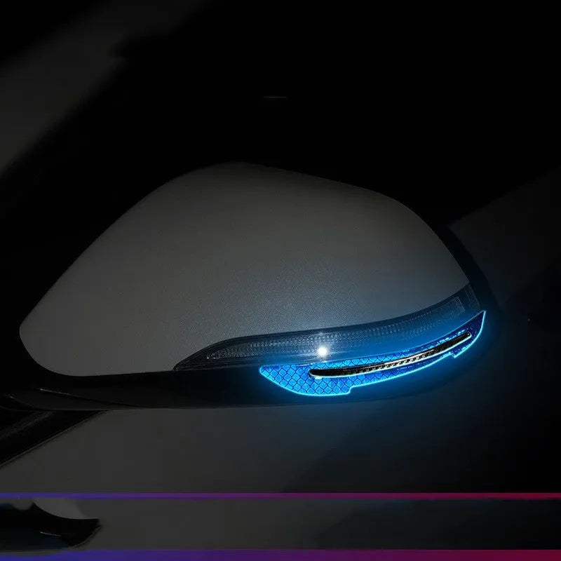 17mm wide blue reflective warning tape strips for universal car bumper application