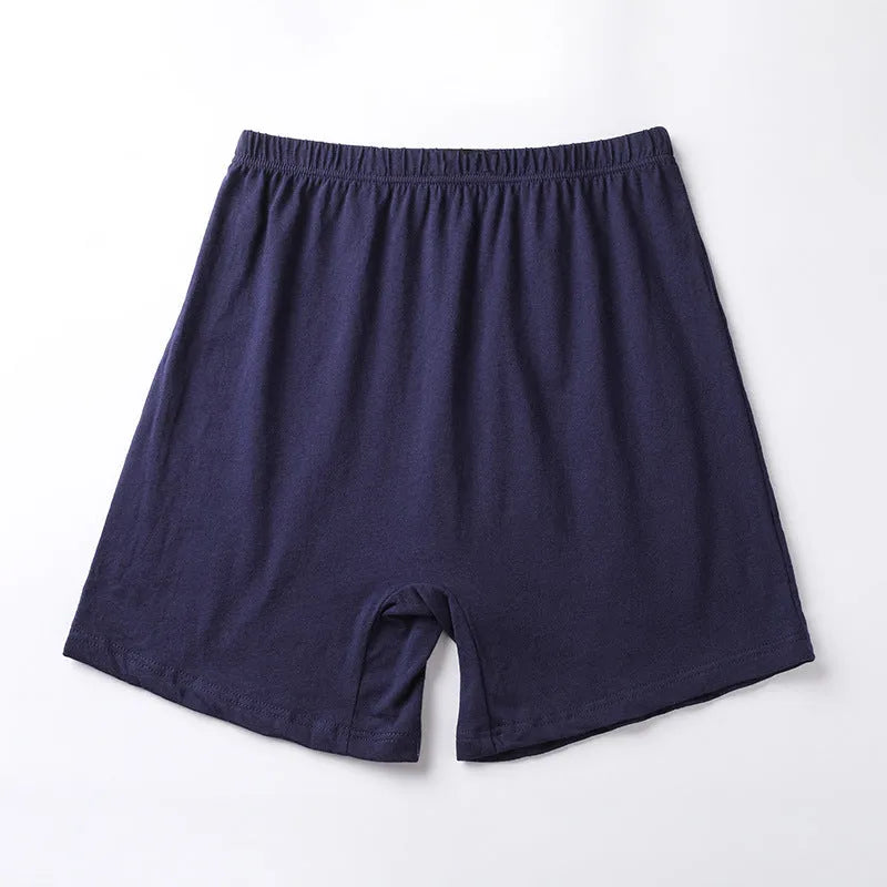 Men's solid colour high-waist boxer shorts in modal fabric showing black, blue, grey and brown colour options