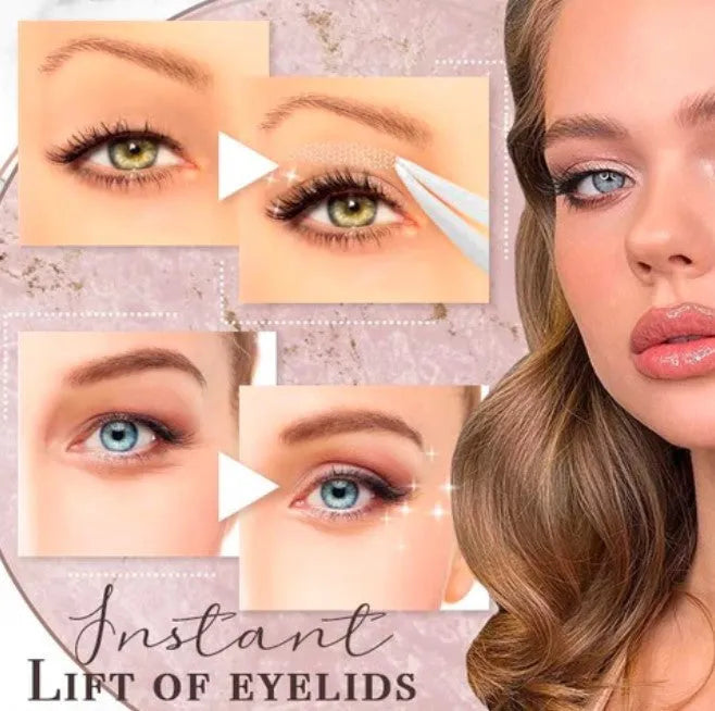 No glue eyelid stickers in non-woven fabric showing three size options L, M, S for household eyelid enhancement