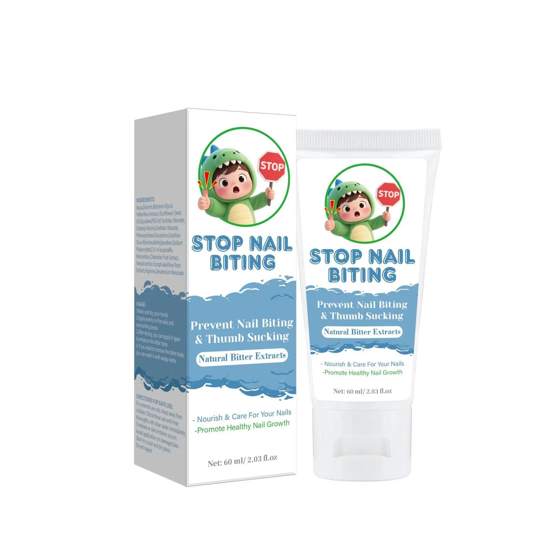 60ml nail neck cream in neutral packaging for anti-bite nail and finger care