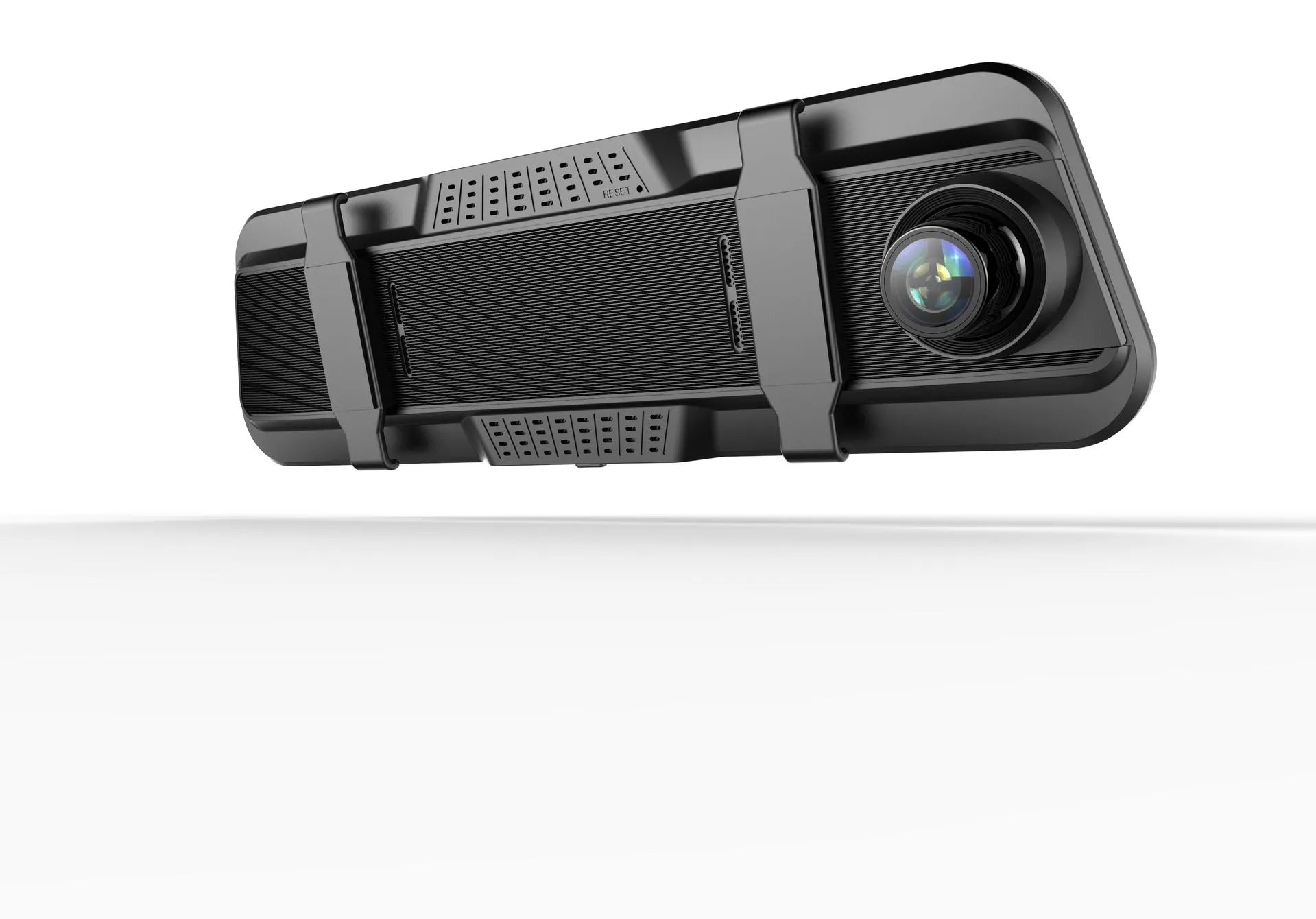 9.66 inch touch screen dual-lens driving recorder with rearview mirror mount