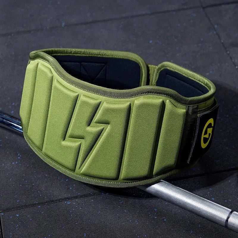 Powerlifting belt in multiple colours for abdominal support during squats, deadlifts, and bench press
