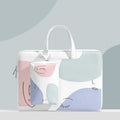 Blue waterproof laptop bag for 15.6-inch notebooks with soft handle and zipper opening