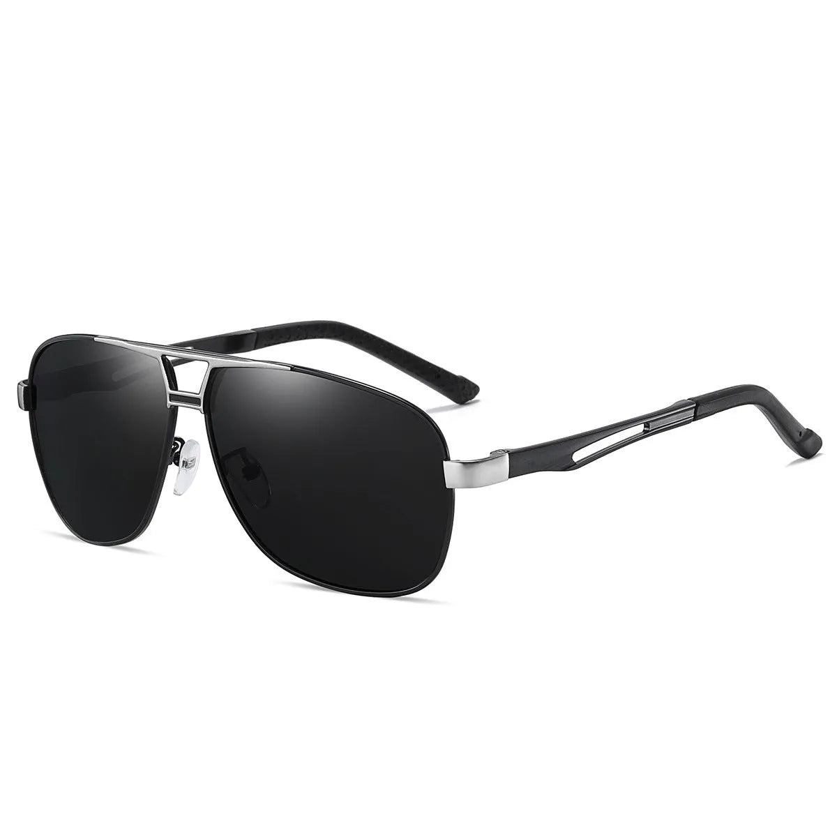 Men's orange red aviator sunglasses with polarised HD TAC lenses and metal frame