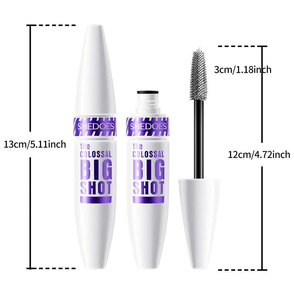 10ML white waterproof mascara with sweat-proof and quick-drying properties for curling and thickening lashes