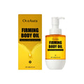 60 ml bottle of tightening and wrinkle resistant body oil with caramel colour.