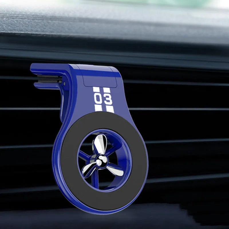 Magnetic car phone holder with fragrance slices attached to car air vent