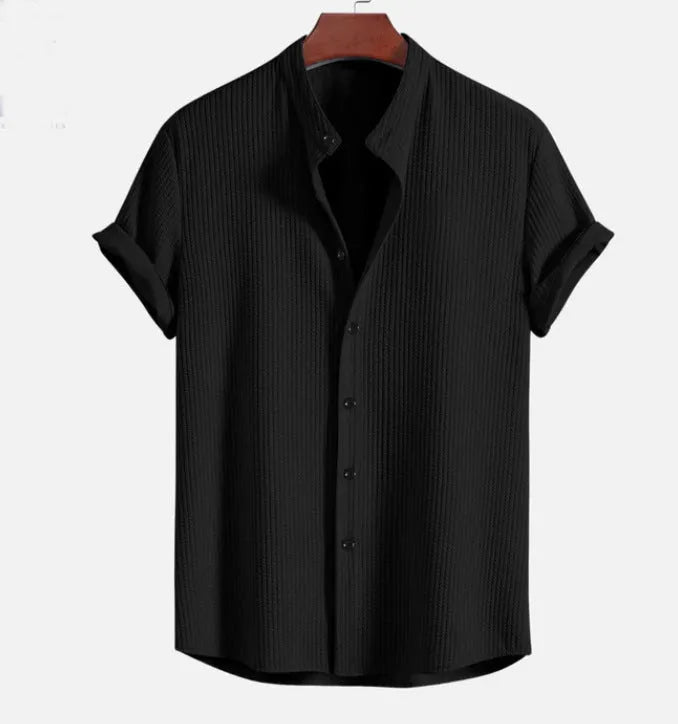 Mens loose short sleeve shirt in multiple colours with Asian sizing options