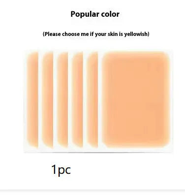 Pack of adhesive tattoo cover patches in various skin tone colours on a white background.