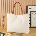 Canvas tote bag in beige white colour with reinforced double-stitched handles