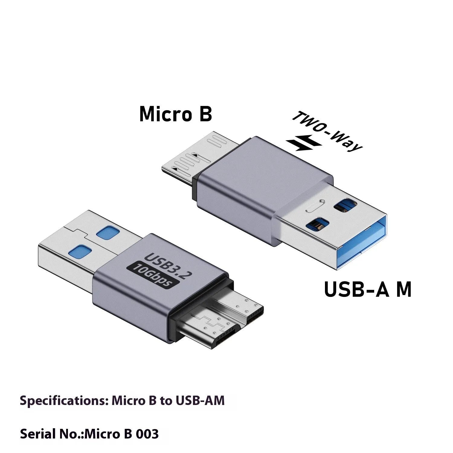 USB AM male to Micro-B female adapter connector for older devices