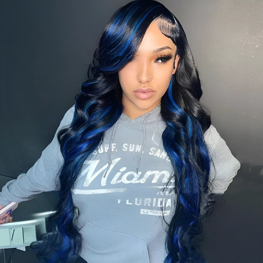 4x4 lace front human hair wig with double-layer lace mechanism in star fashion style