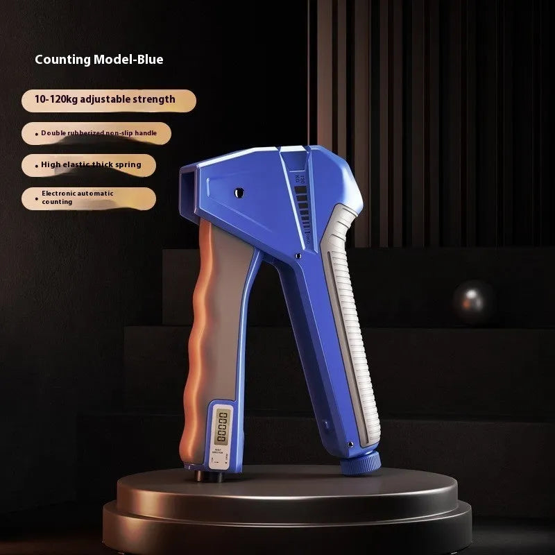 Adjustable hand exercise gripper with mechanical counter in multiple colour options