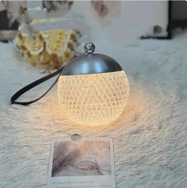 Portable small night lamp with touch switch dimmable LED lighting in minimalist European style