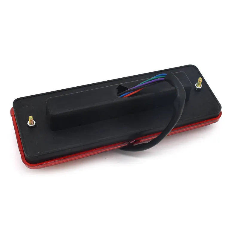 Black semi-closed taillight for electric tricycles with 200x70mm housing