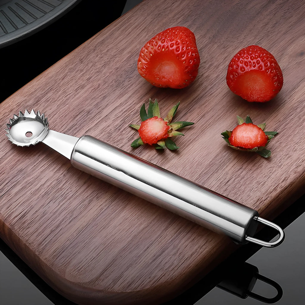 Stainless steel strawberry stem remover creative kitchen gadget modern minimalist design 410 stainless steel