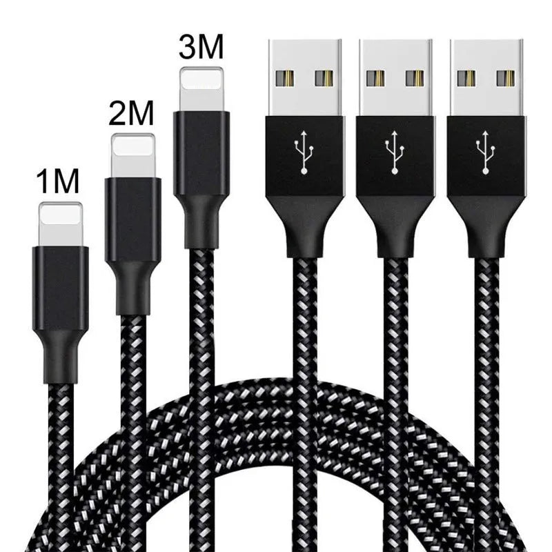 Braided fast charging data cable with Micro USB connector for Android phones in various colours and lengths.