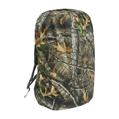 80-litre backpack rain cover in army green colour made from PU material for waterproof protection.