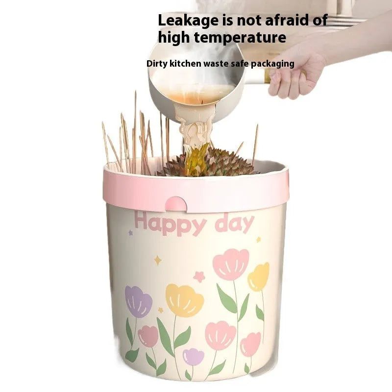 Pink degradable garbage bags with drawstring closure and argy wormwood mosquito repellent properties