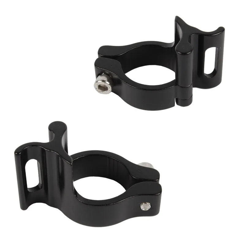 Black aluminium alloy vehicle clamp ring with 28.6mm diameter and steel frame construction