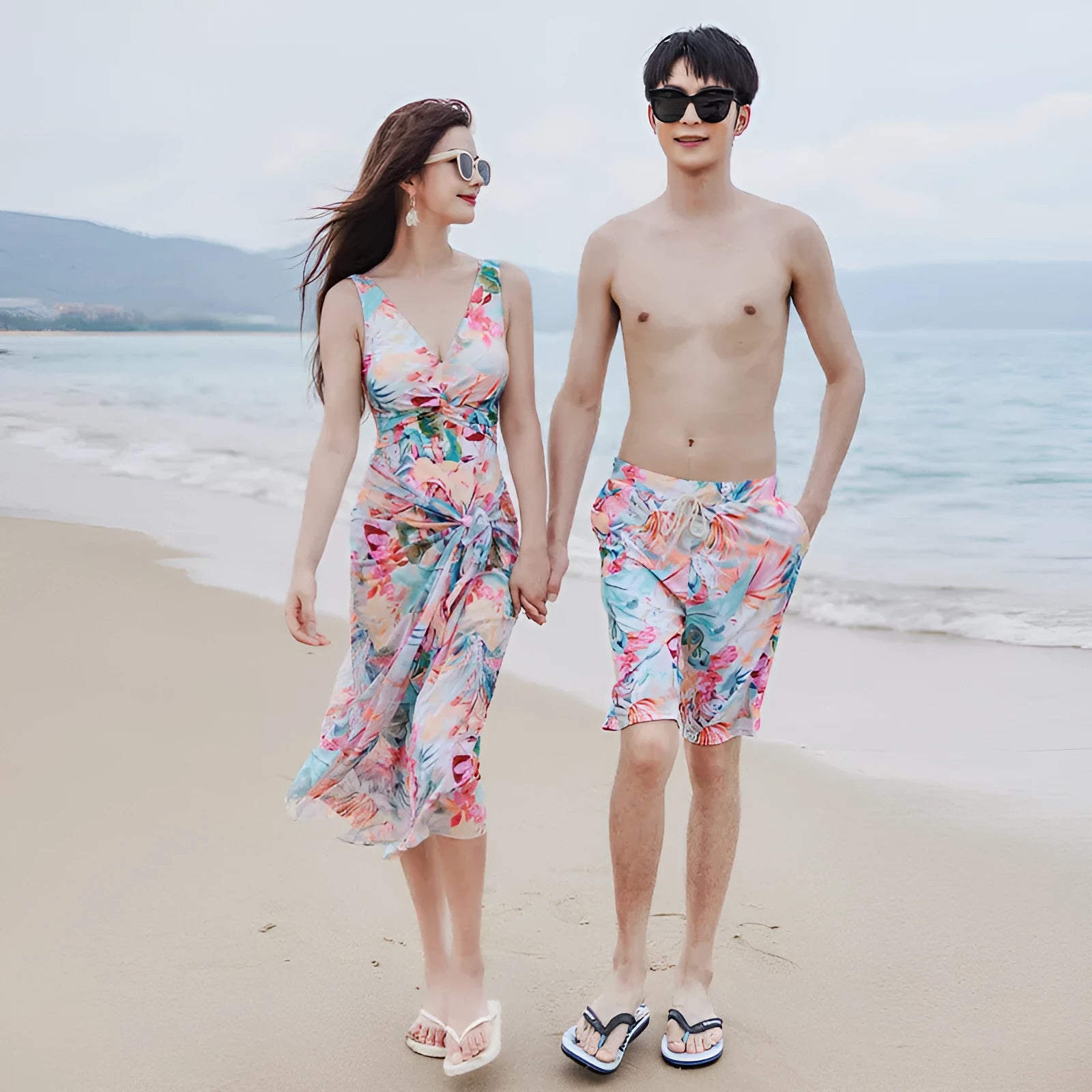 Conservative one-piece swimsuit for women with skirted front, backless high-elasticity fit, in chemical fibre blend, sizes M to XXXL.