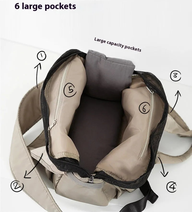 Apricot cloth pet carrier handbag with breathable construction for summer outdoor transport