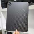 Real carbon fibre hard protective case for Apple iPad Pro 11 with a plaid embossed pattern.