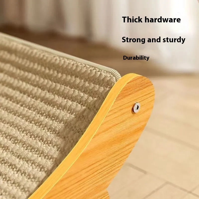 Sisal cat scratch board in natural pastoral style, available in small and large sizes