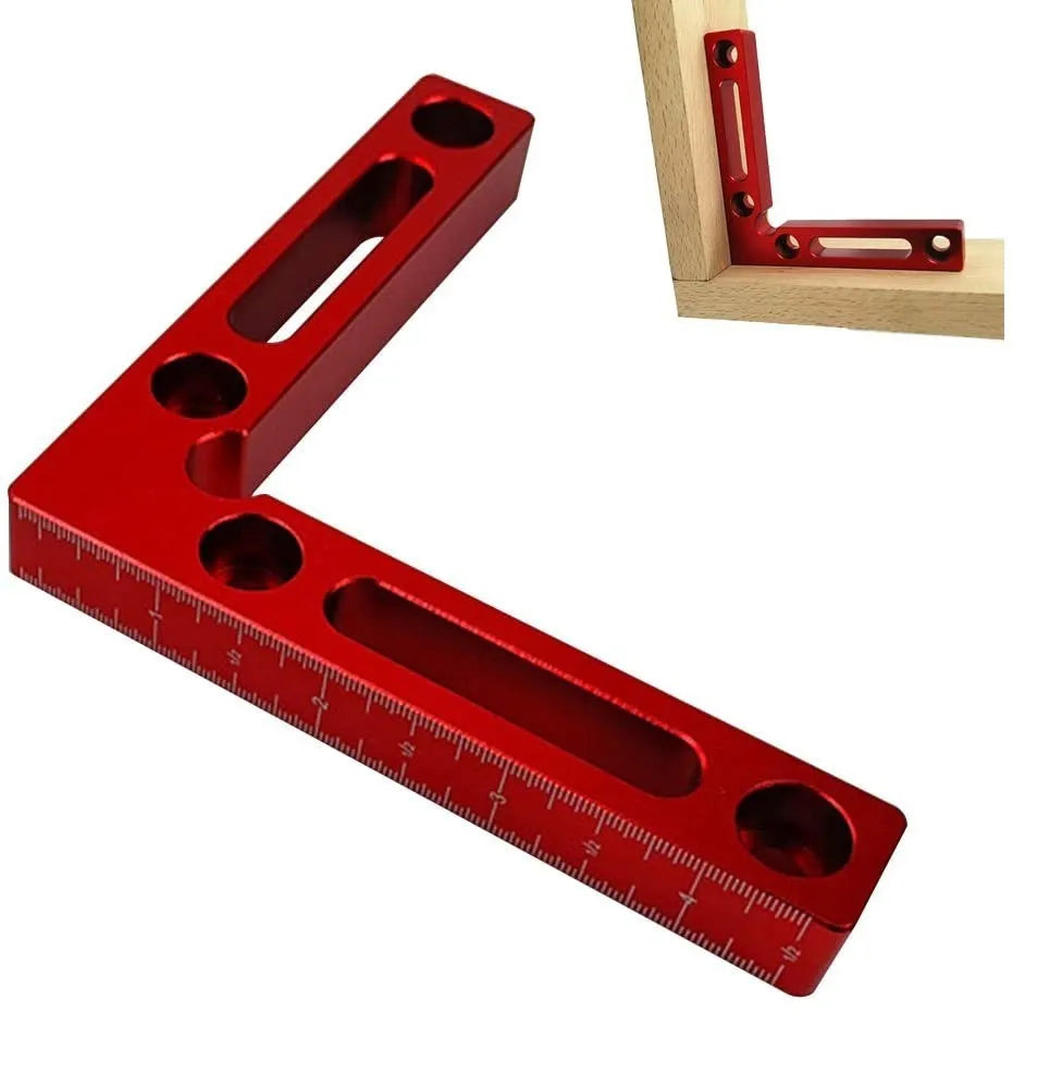 Aluminium alloy woodworking right angle positioning block with scale markings