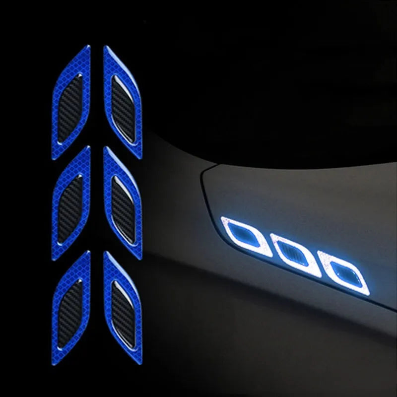 17mm wide blue reflective warning tape strips for universal car bumper application