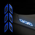 17mm wide blue reflective warning tape strips for universal car bumper application