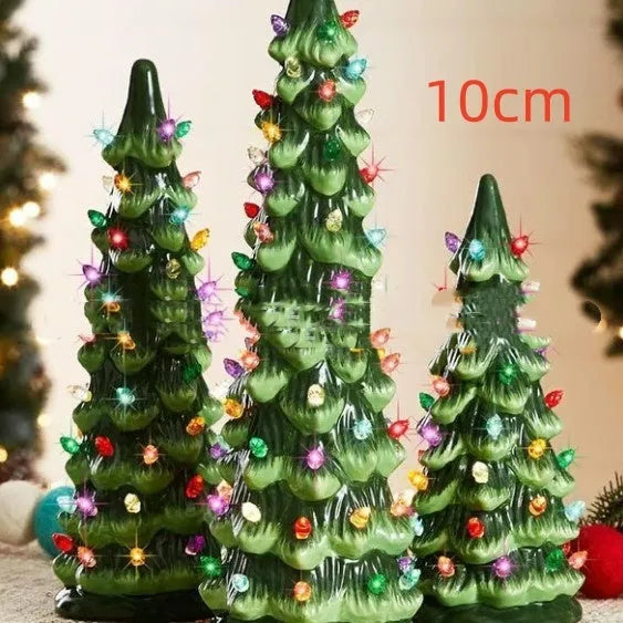 Resin Christmas tree decoration lights in European style with colour or warm light options