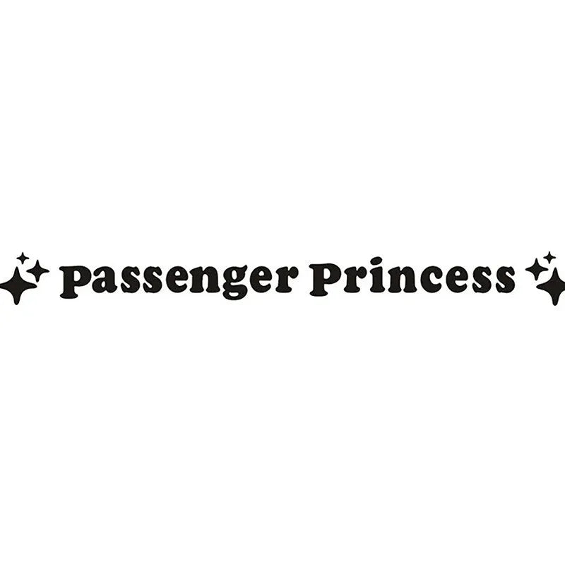 Passenger Princess rearview mirror decorative sticker measuring 12.5cm in multiple colour options