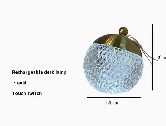 Portable small night lamp with touch switch dimmable LED lighting in minimalist European style